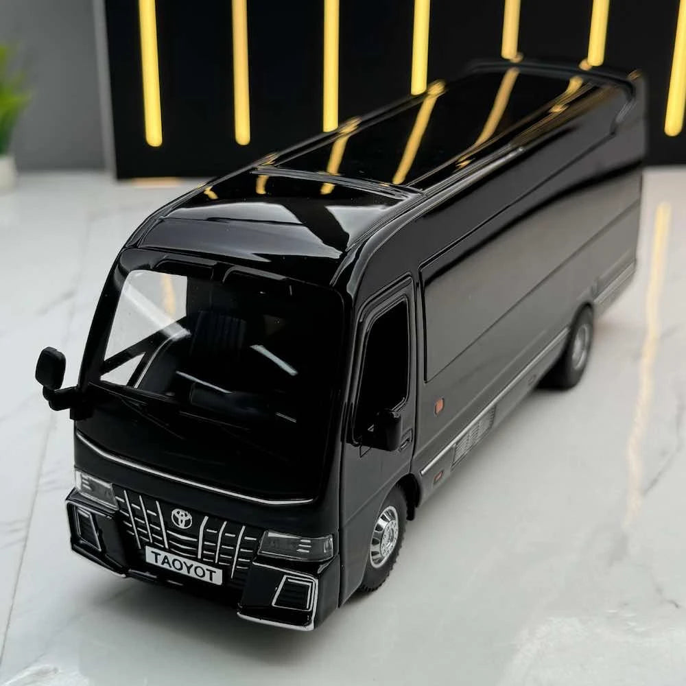 [TOY] 1:32 Toyota 2018 Coaster B80 noir voiture miniature Die-Cast