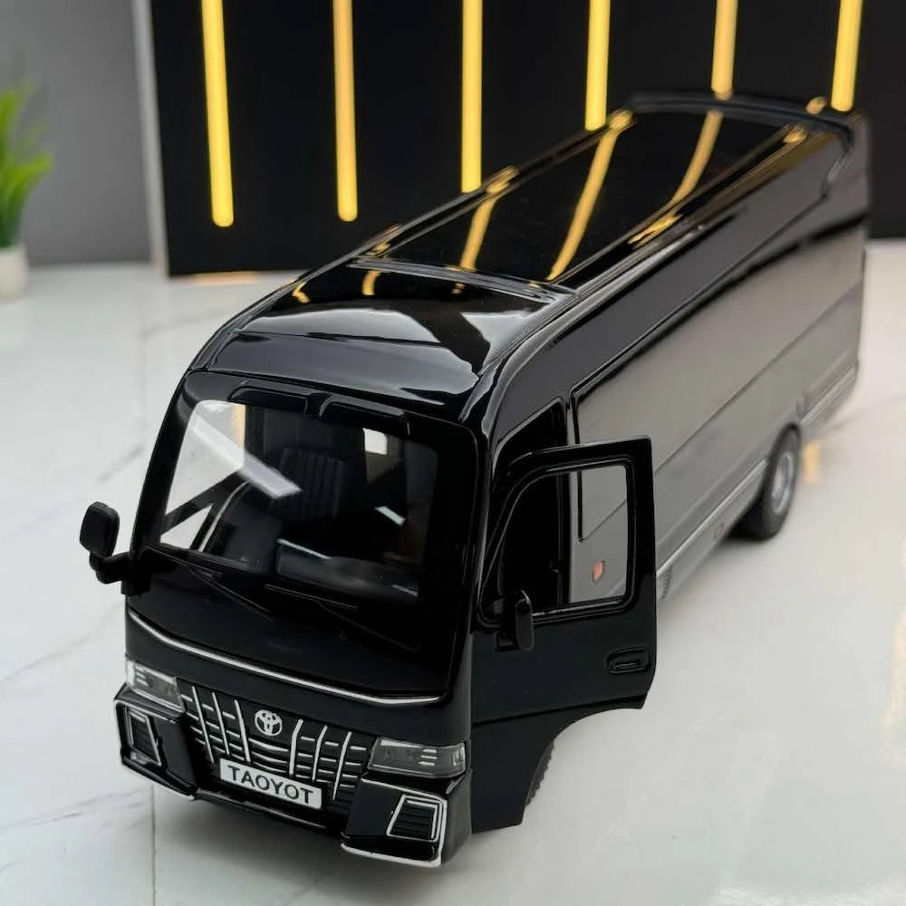 [TOY] 1:32 Toyota 2018 Coaster B80 noir voiture miniature Die-Cast