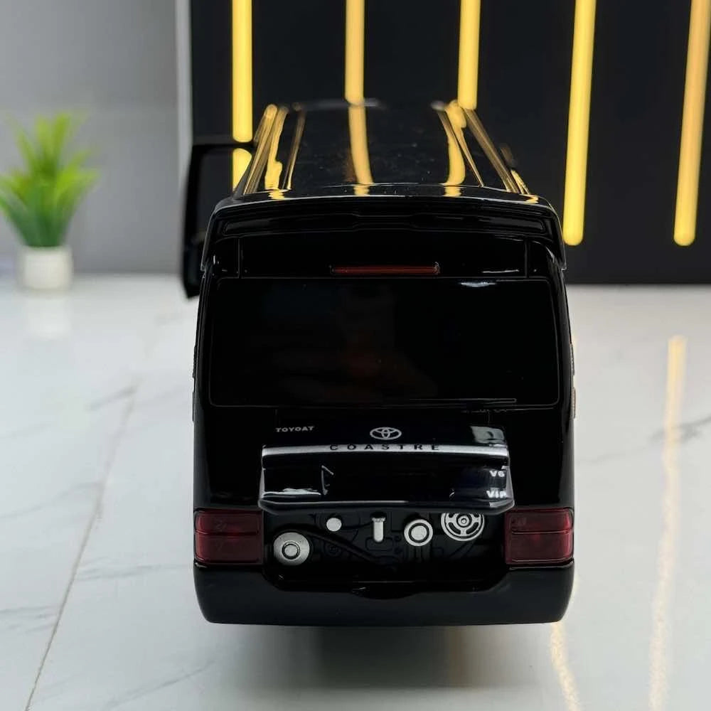 [TOY] 1:32 Toyota 2018 Coaster B80 noir voiture miniature Die-Cast