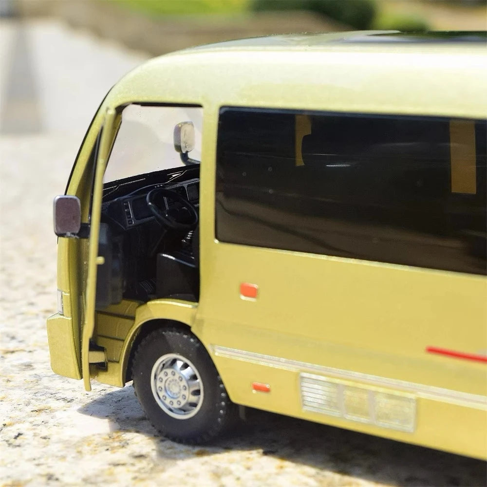 [TOY] 1:32 Toyota 2018 Coaster B80 Gold Model Car Die-Cast