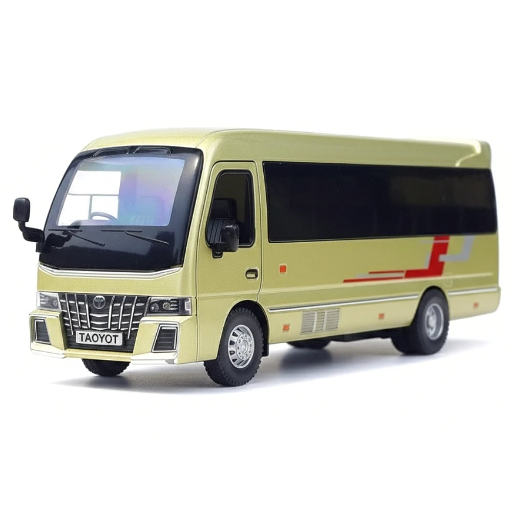 [TOY] 1:32 Toyota 2018 Coaster B80 Gold Model Car Die-Cast