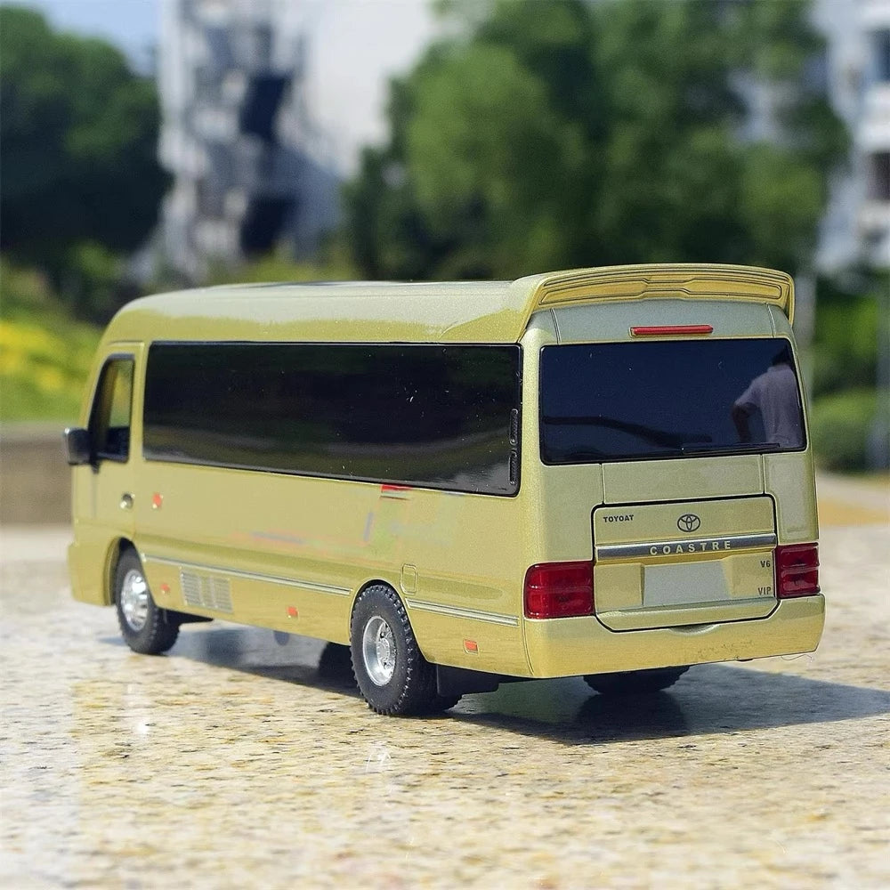 [TOY] 1:32 Toyota 2018 Coaster B80 Gold Model Car Die-Cast