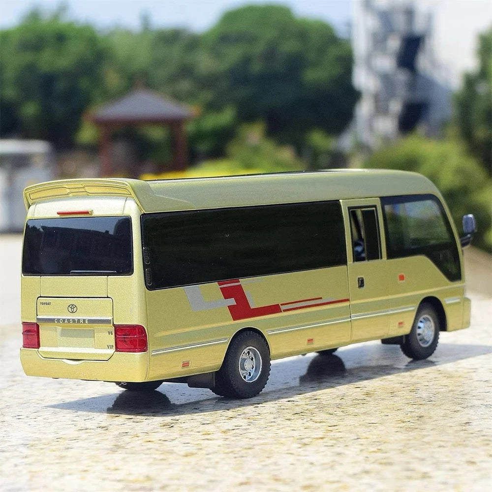 [TOY] 1:32 Toyota 2018 Coaster B80 Gold Model Car Die-Cast