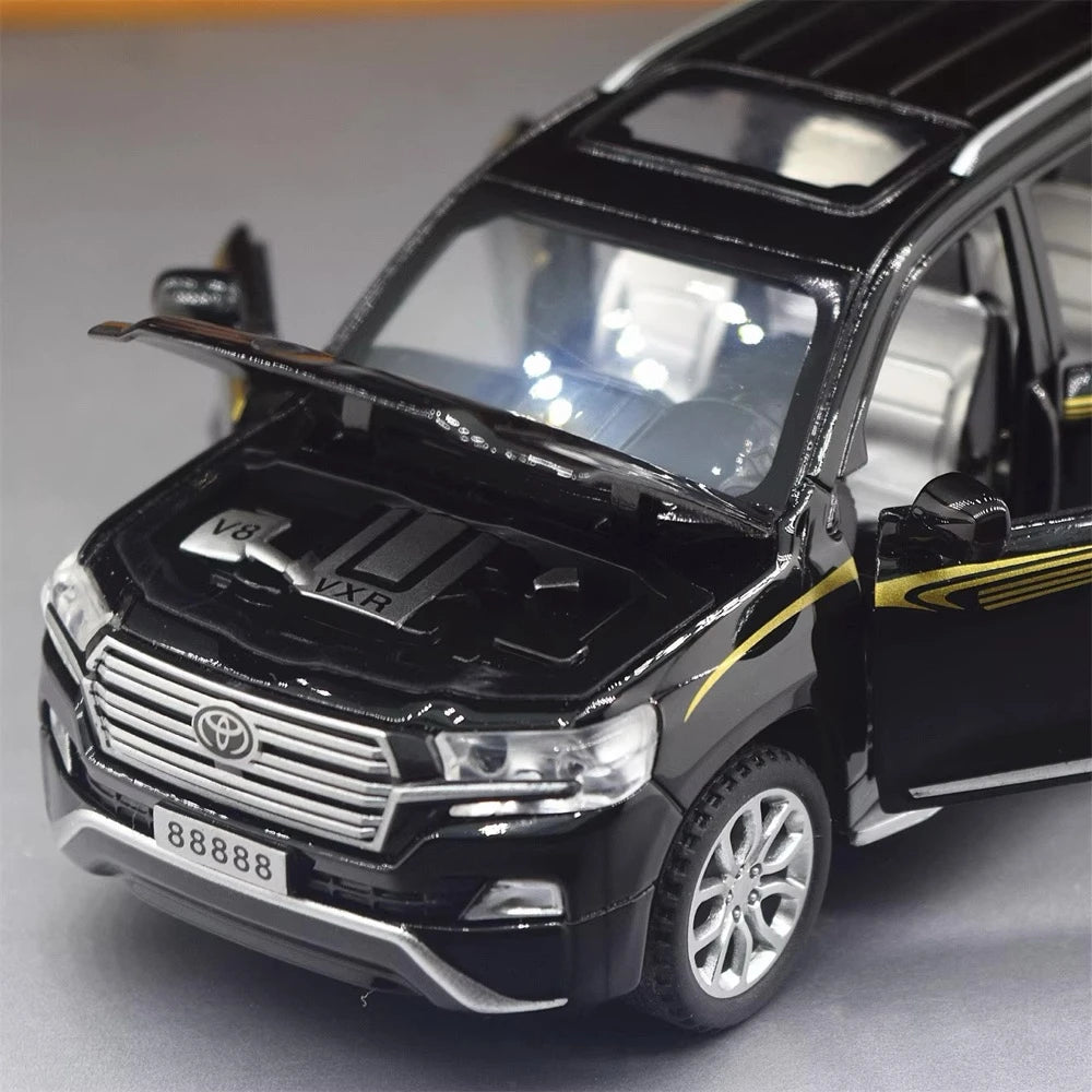 [TOY] 1:32 Toyota 2018 Land Cruiser LC200 VX Black Model Car Die-Cast