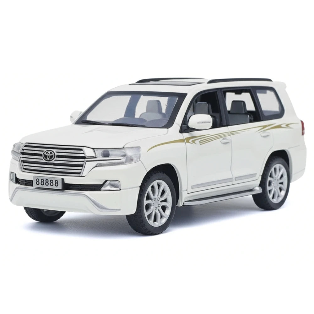 [TOY] 1:32 Toyota 2018 Land Cruiser LC200 VX White Model Car Die-Cast