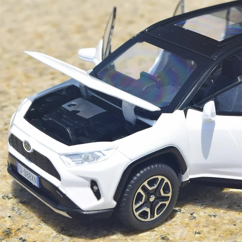 [TOY] 1:32 Toyota 2018 RAV4 XA50 White Model Car Die-Cast