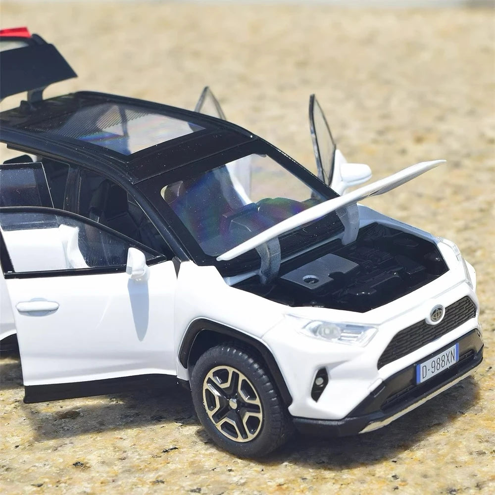[TOY] 1:32 Toyota 2018 RAV4 XA50 White Model Car Die-Cast
