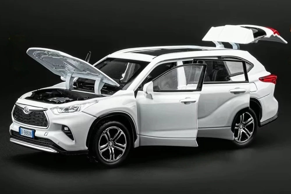 [TOY] 1:32 Toyota 2019 Highlander XU70 valkoinen pienoismalli Die-Cast