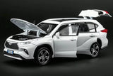[TOY] 1:32 Toyota 2019 Highlander XU70 valkoinen pienoismalli Die-Cast