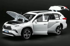 [TOY] 1:32 Toyota 2019 Highlander XU70 bianco modellino di auto Die-Cast