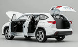 [TOY] 1:32 Toyota 2019 Highlander XU70 valkoinen pienoismalli Die-Cast