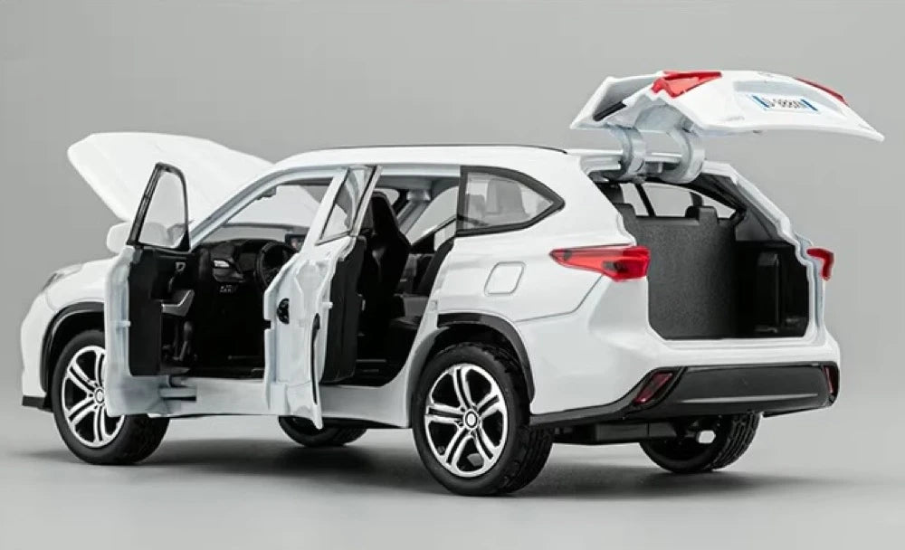 [TOY] 1:32 Toyota 2019 Highlander XU70 bianco modellino di auto Die-Cast