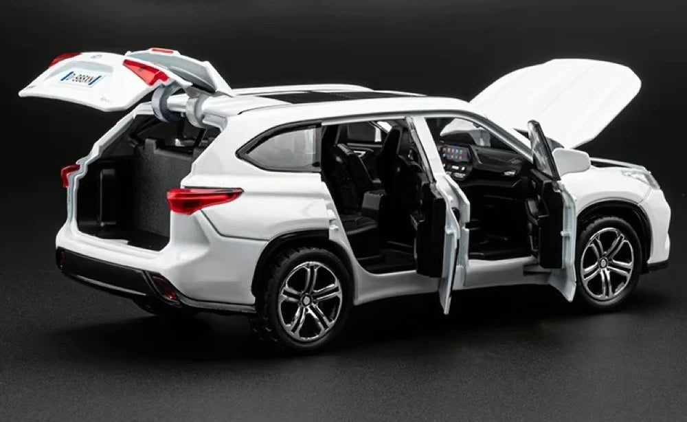 [TOY] 1:32 Toyota 2019 Highlander XU70 bianco modellino di auto Die-Cast