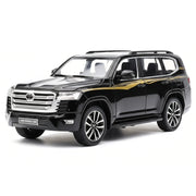Toyota 2021 Land Cruiser LC300 svart 1:32 – modellbil i gjuten metall för display