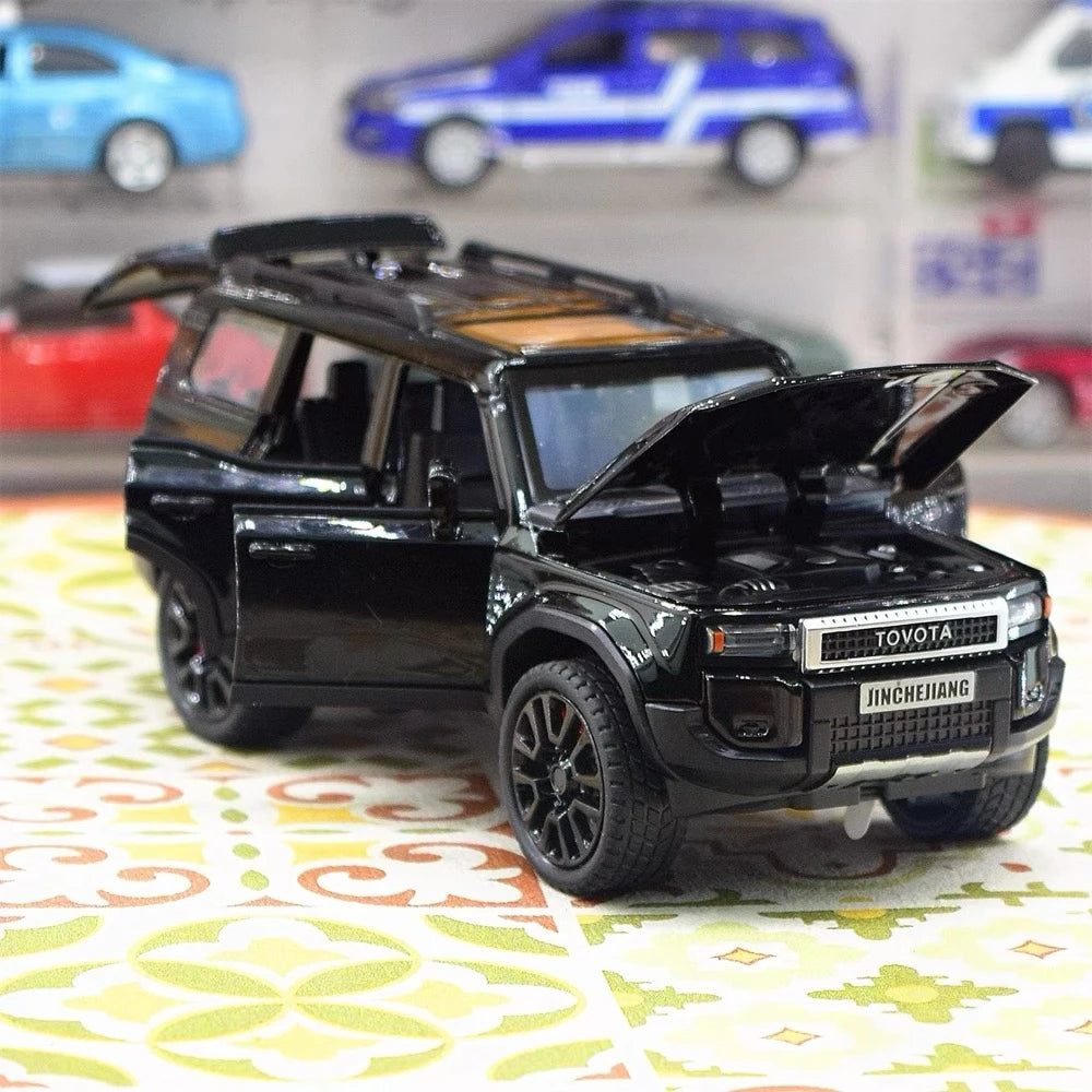 [TOY] 1:32 Toyota 2023 Land Cruiser Prado J250 nero modellino di auto Die-Cast