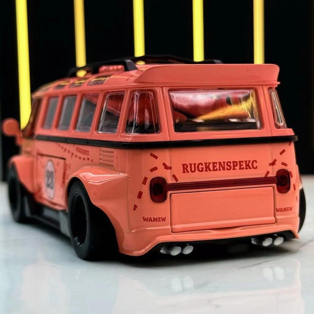 [TOY] 1:32 Volkswagen 1963 T1 Bus rose Pig voiture miniature Die-Cast