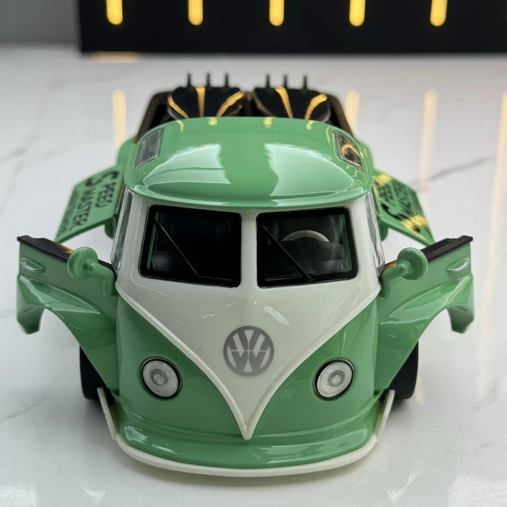 [TOY] 1:32 Volkswagen 1963 T1 Bus Speed Master Green Model Car Die-Cast