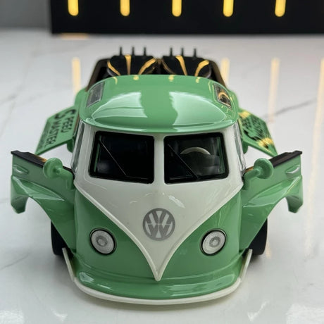 Volkswagen 1963 T1 Bus Speed Master Green 1:32 – نموذج عرض مصبوب، مصبوب.