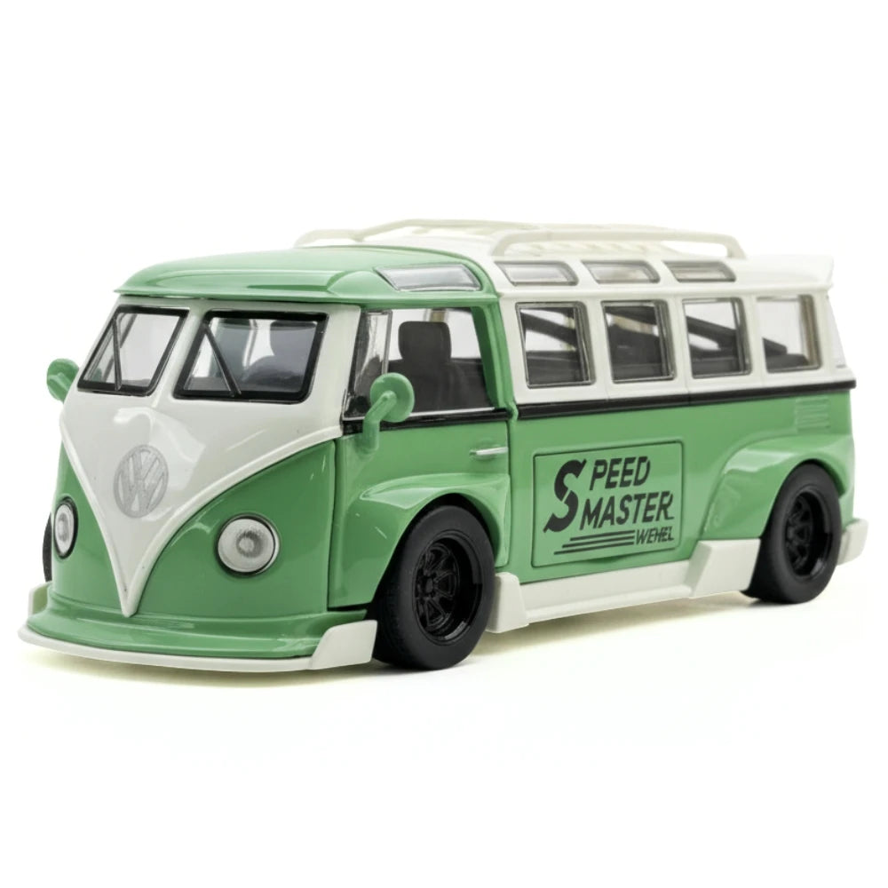 [TOY] 1:32 Volkswagen 1963 T1 Bus Speed Master Green Model Car Die-Cast