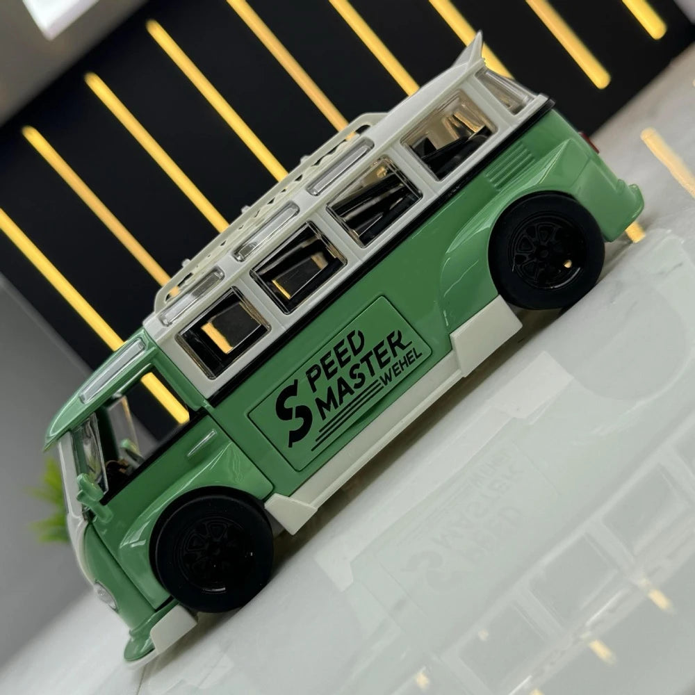[TOY] 1:32 Volkswagen 1963 T1 Bus Speed Master Green Model Car Die-Cast