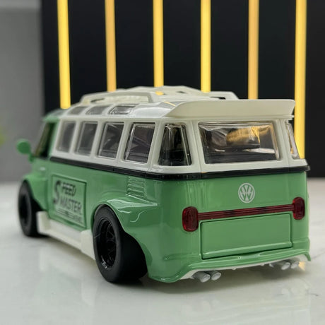Volkswagen 1963 T1 Bus Speed Master Green 1:32 – نموذج عرض مصبوب، مصبوب.