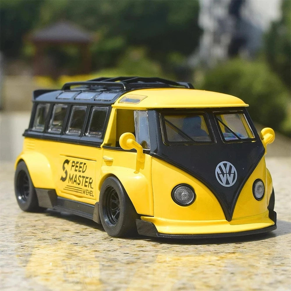[TOY] 1:32 Volkswagen 1963 T1 Bus Speed Master Yellow pienoismalli Die-Cast