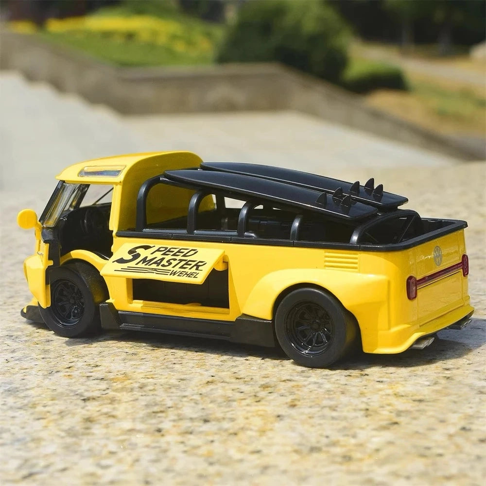 [TOY] 1:32 Volkswagen 1963 T1 Bus Speed Master jaune voiture miniature Die-Cast