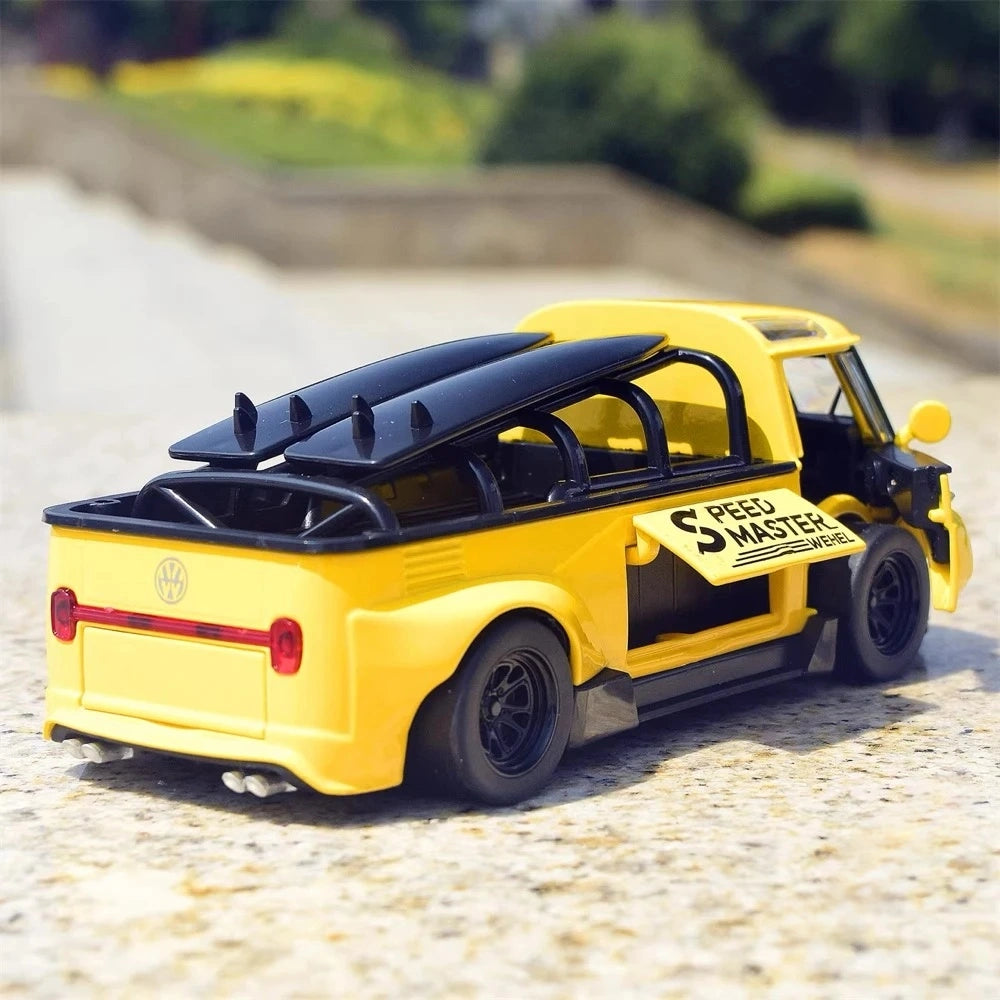 [TOY] 1:32 Volkswagen 1963 T1 Bus Speed Master jaune voiture miniature Die-Cast