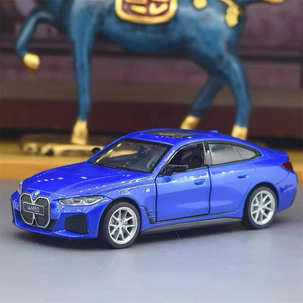 [TOY] 1:34 BMW 2022 G26 i4 M50 Blue Model Car Die-Cast