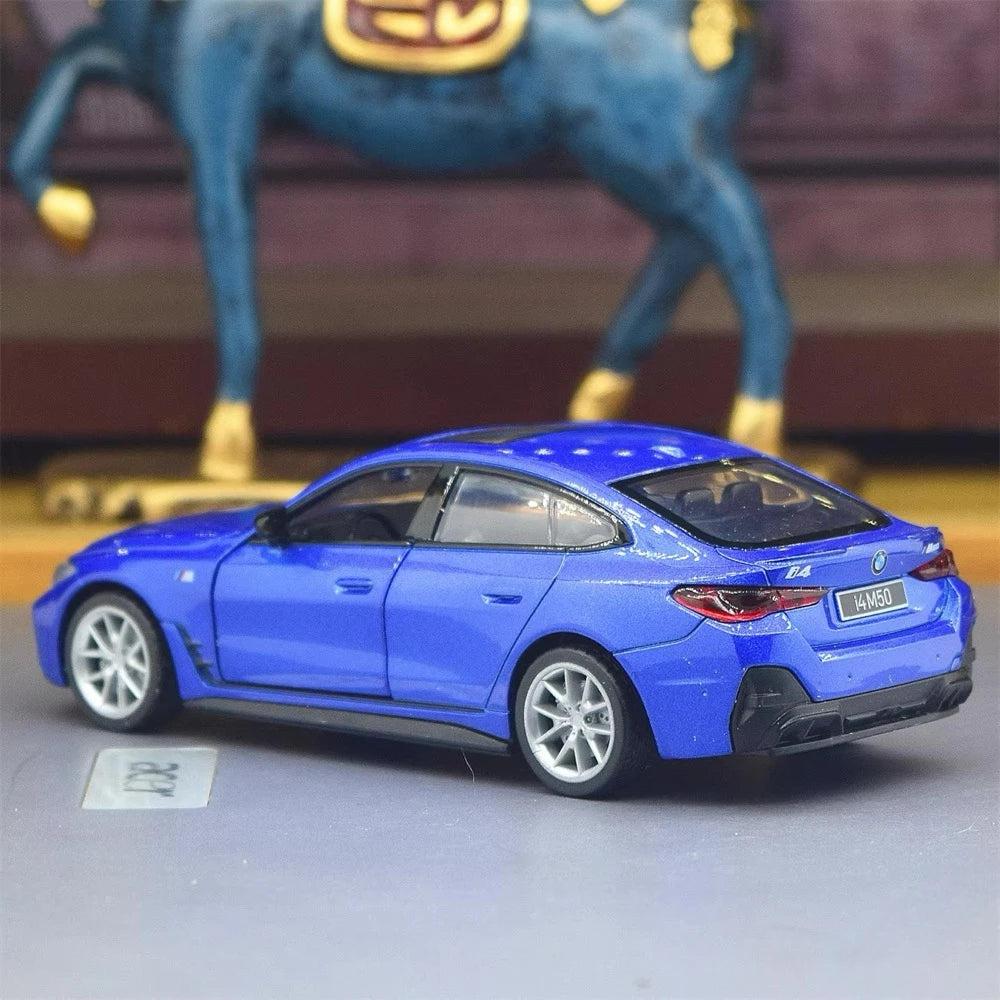 [TOY] 1:34 BMW 2022 G26 i4 M50 Blue Model Car Die-Cast