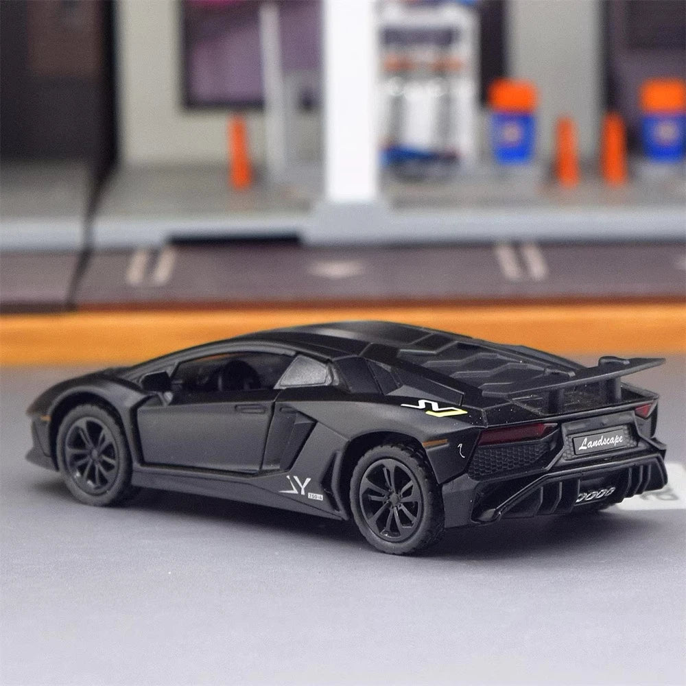 [TOY] 1:35 Lamborghini 2016 Aventador LP750-4 SV Black Model Car Die-Cast