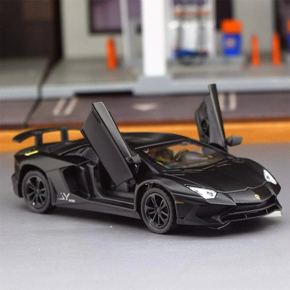 [TOY] 1:35 Lamborghini 2016 Aventador LP750-4 SV Black Model Car Die-Cast