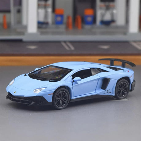 Lamborghini 2016 Aventador LP750-4 SV Blue 1:35 – Valuvalettu näyttömalli