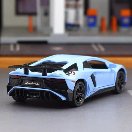 Lamborghini 2016 Aventador LP750-4 SV Blue 1:35 – Valuvalettu näyttömalli