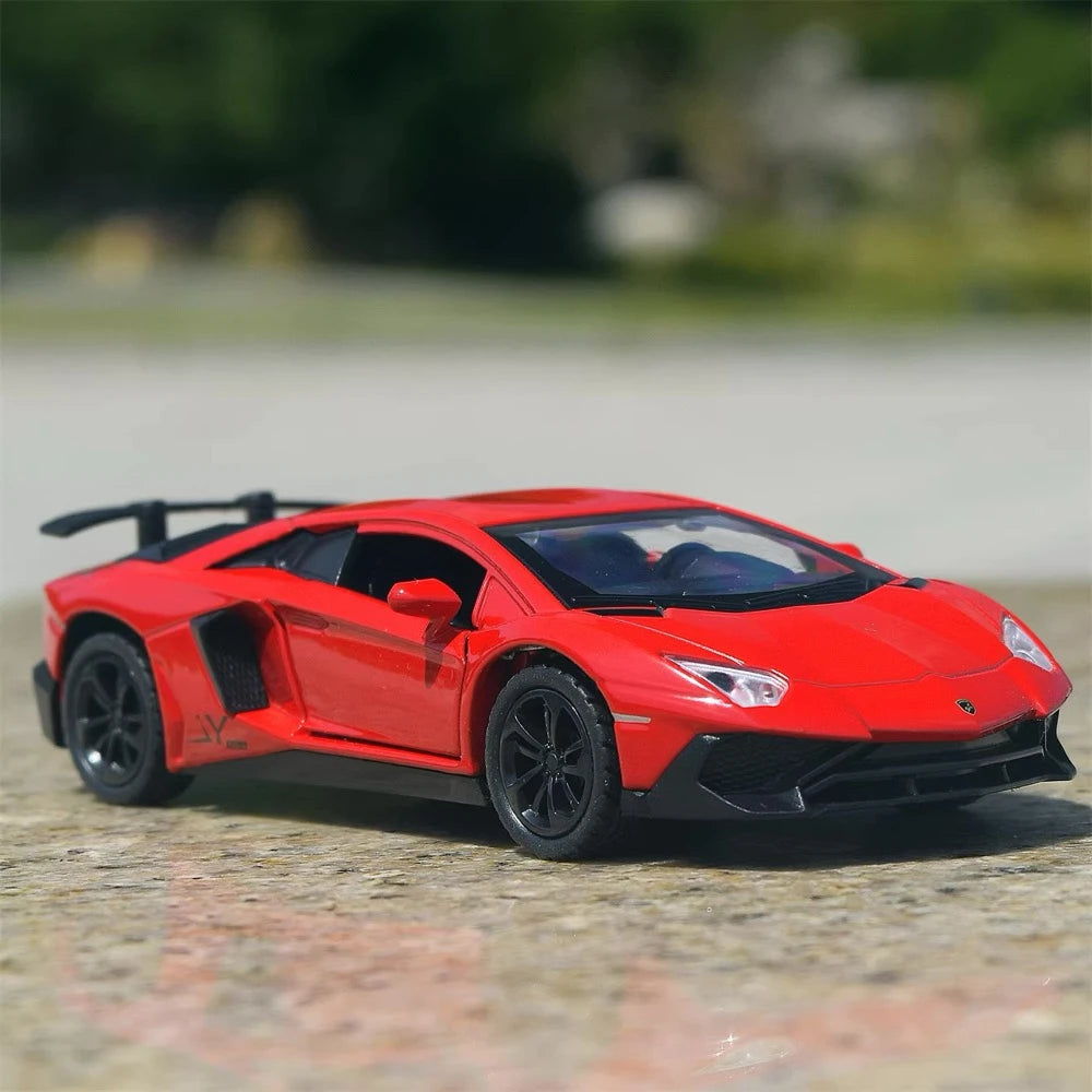 [TOY] 1:35 Lamborghini 2016 Aventador LP750-4 SV rouge voiture miniature Die-Cast