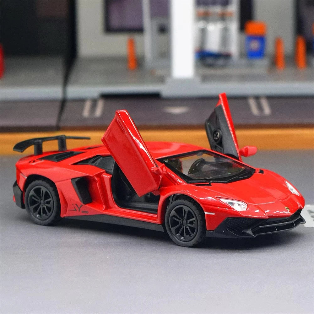 [TOY] 1:35 Lamborghini 2016 Aventador LP750-4 SV Red Model Car Die-Cast