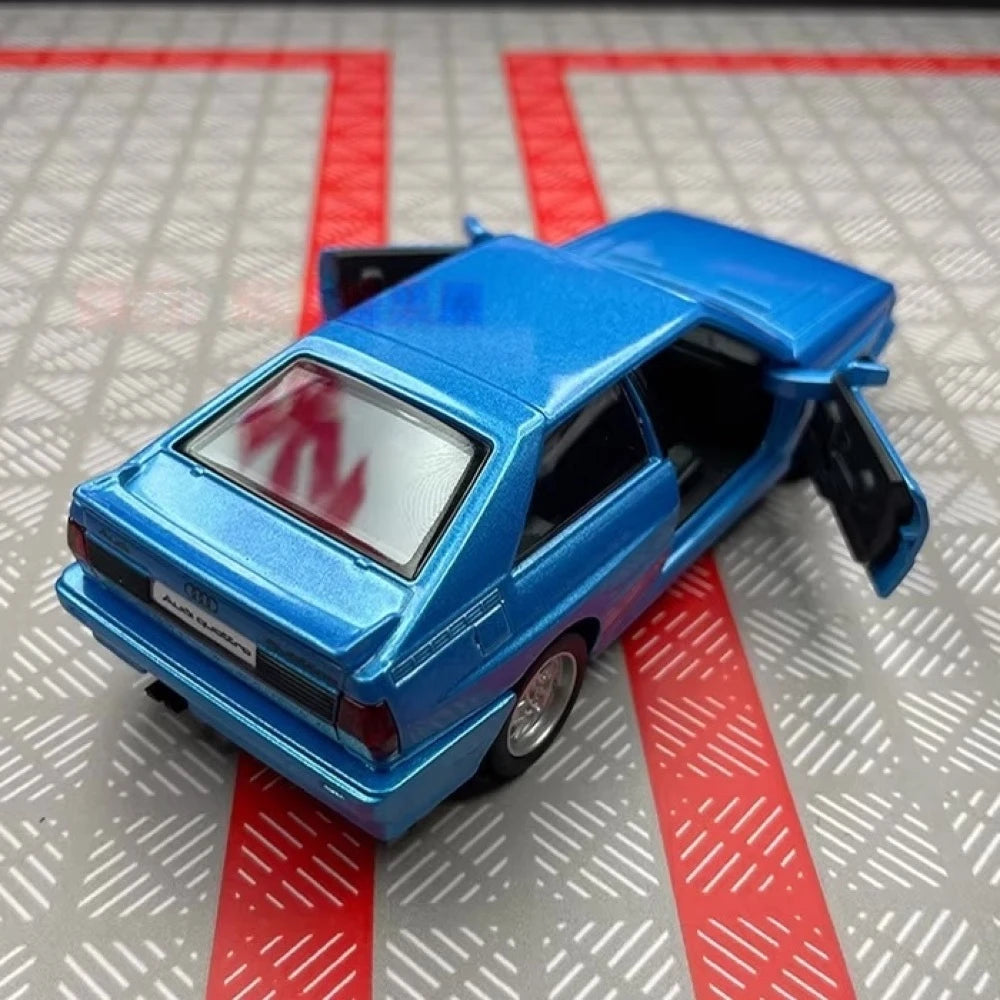 [TOY] 1:36 Audi 1980 Quattro blauw modelauto Die-Cast
