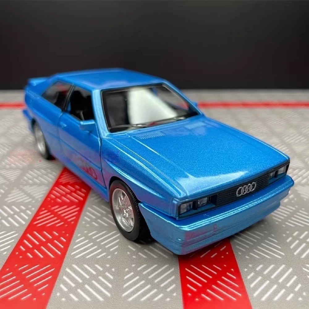 [TOY] 1:36 Audi 1980 Quattro bleu voiture miniature Die-Cast