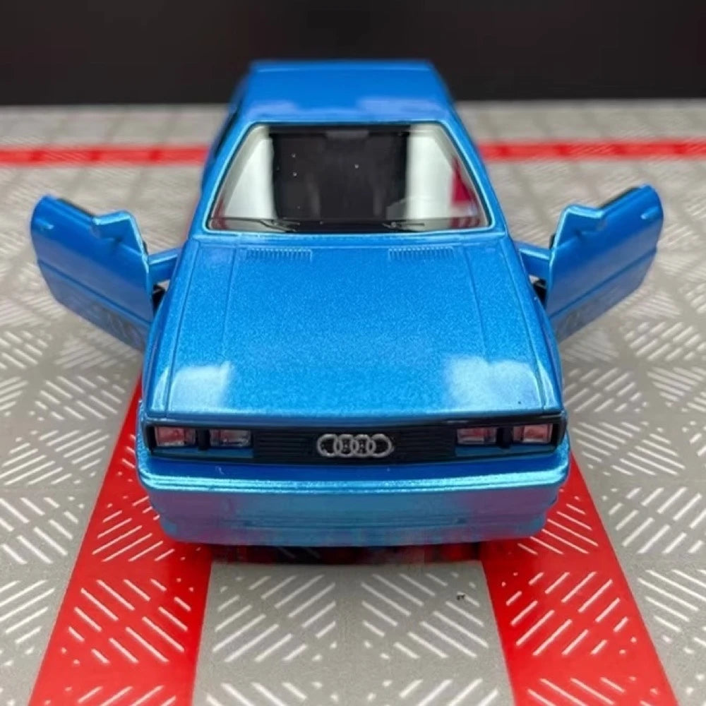 [TOY] 1:36 Audi 1980 Quattro bleu voiture miniature Die-Cast