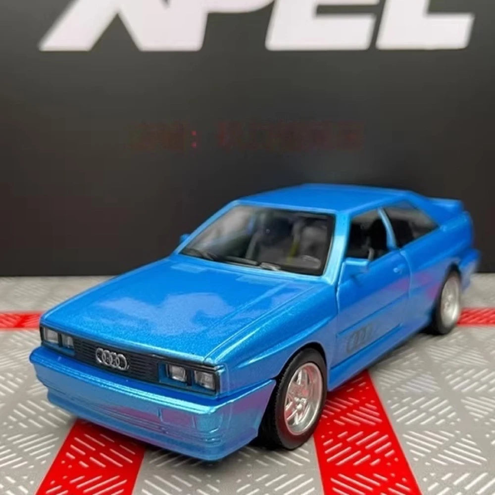 [TOY] 1:36 Audi 1980 Quattro bleu voiture miniature Die-Cast