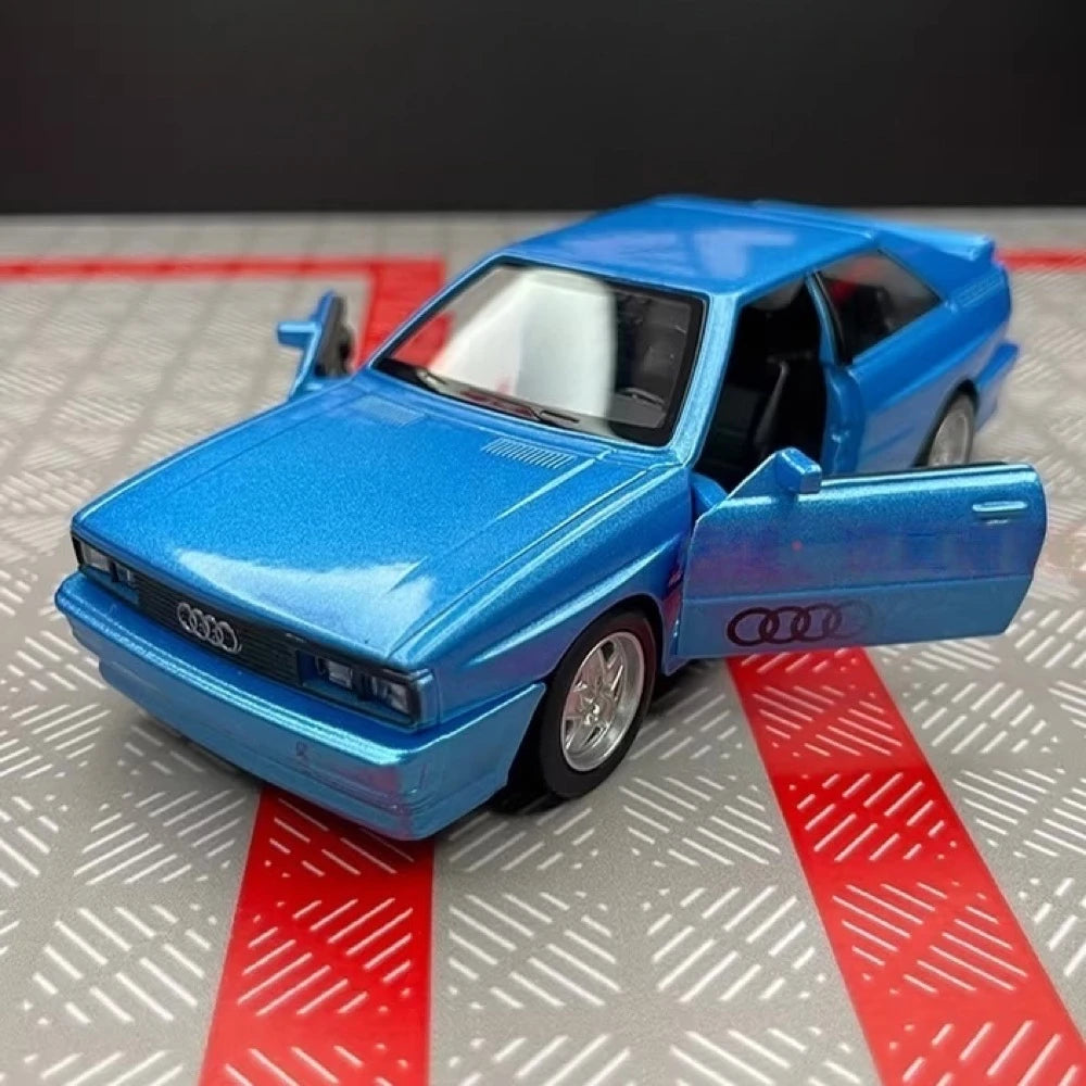 [TOY] 1:36 Audi 1980 Quattro bleu voiture miniature Die-Cast