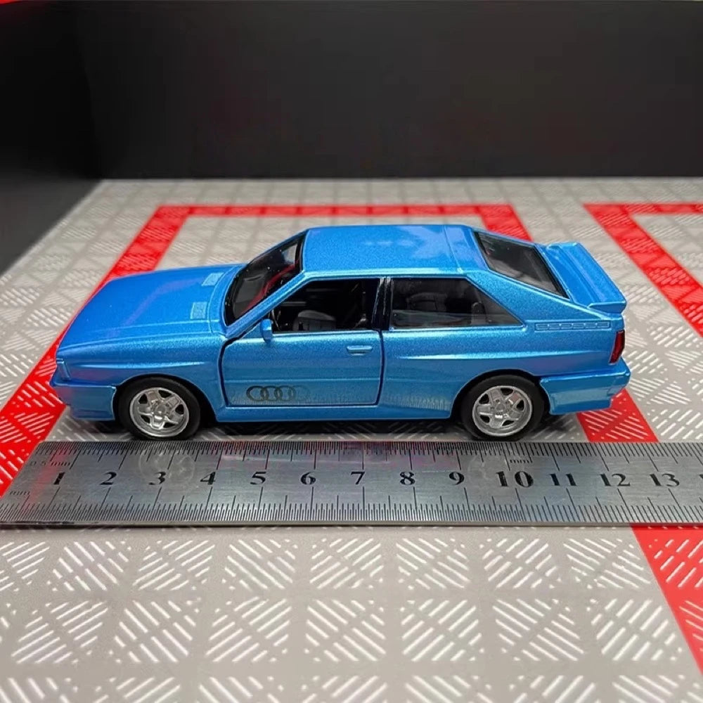 [TOY] 1:36 Audi 1980 Quattro bleu voiture miniature Die-Cast