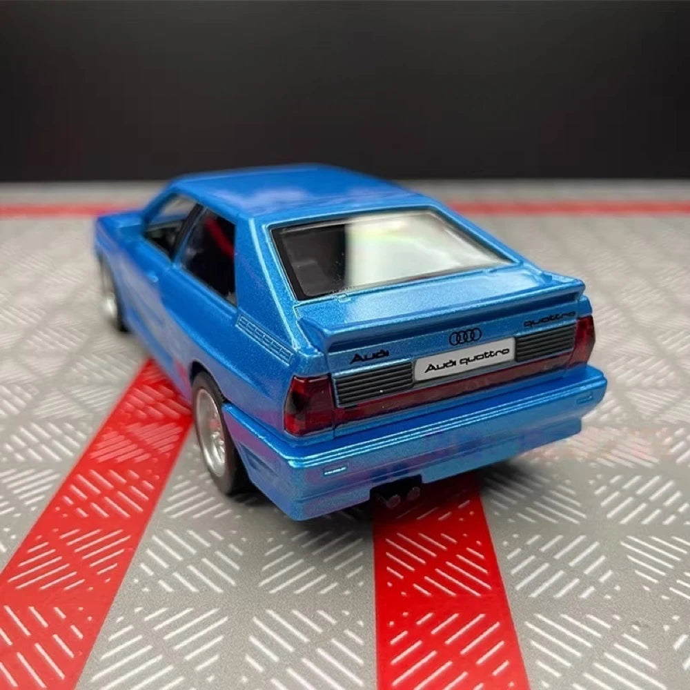 [TOY] 1:36 Audi 1980 Quattro bleu voiture miniature Die-Cast