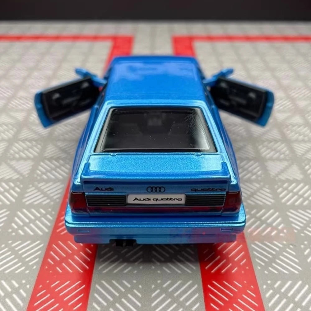 [TOY] 1:36 Audi 1980 Quattro blauw modelauto Die-Cast