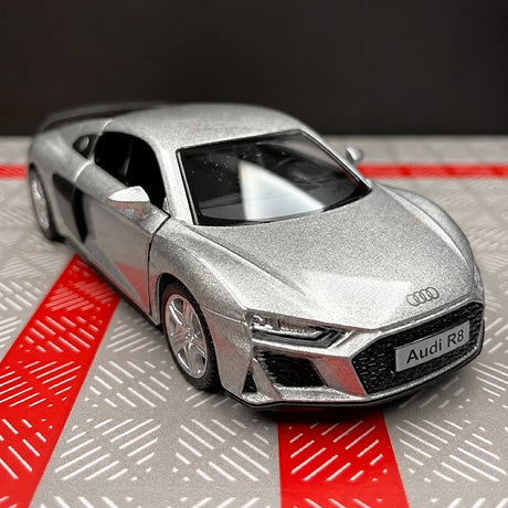 Audi 2016 R8 فضي 1:36 – نموذج عرض معدني مصبوب