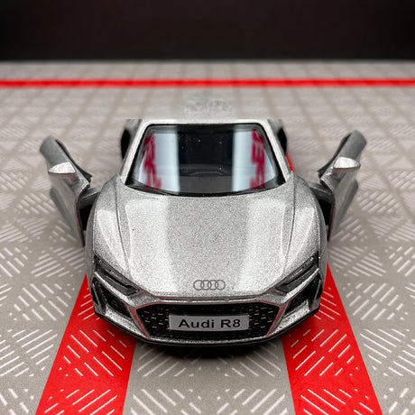 Audi 2016 R8 فضي 1:36 – نموذج عرض معدني مصبوب
