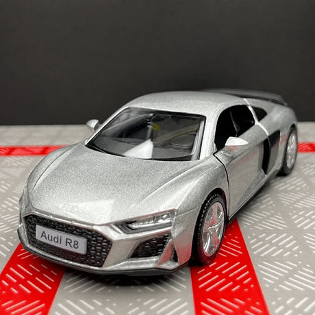 Audi 2016 R8 فضي 1:36 – نموذج عرض معدني مصبوب