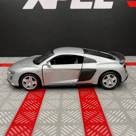 Audi 2016 R8 فضي 1:36 – نموذج عرض معدني مصبوب