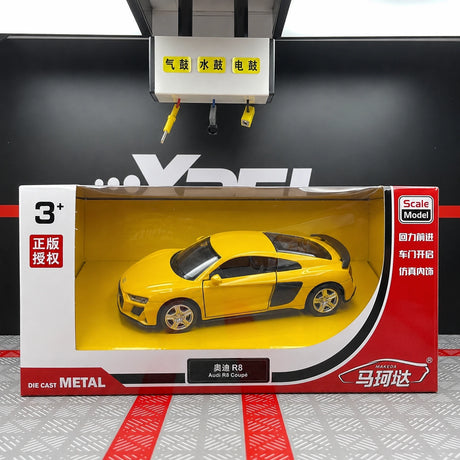 Audi 2016 R8 أصفر 1:36 – نموذج عرض معدني مصبوب