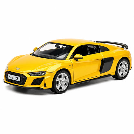 Audi 2016 R8 أصفر 1:36 – نموذج عرض معدني مصبوب